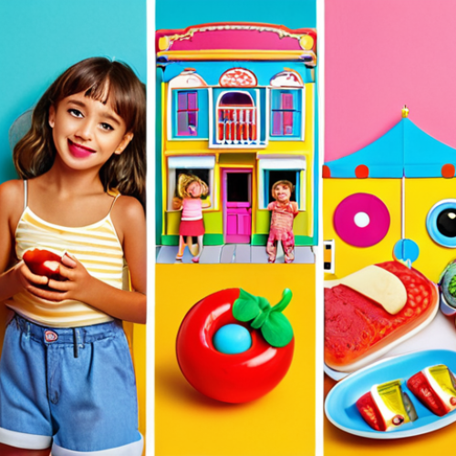 Home 8 A vibrant and playful Instagram post featuring Titipo and friends in various daily activities, with a focus on bright colors and engaging scenes suitable for young children.