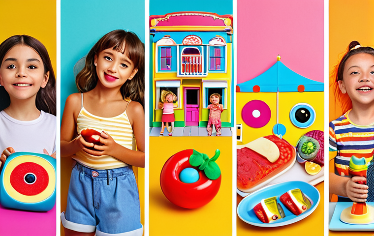 A vibrant and playful Instagram post featuring Titipo and friends in various daily activities, with a focus on bright colors and engaging scenes suitable for young children.